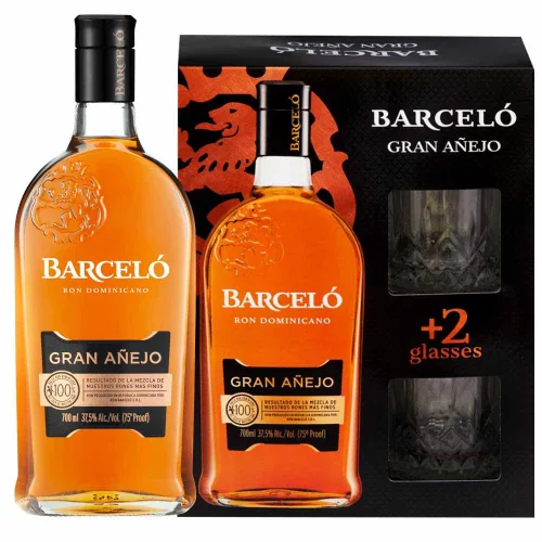 Barcelo Gran Anejo Rum + Pohár (37,5% 0,7L)