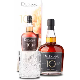 Dictador 10 éves Rum + Pohár (40% 0,7L)
