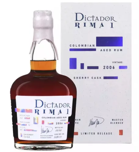 Dictador Rima 2006 Sherry Cask Rum DD (44% 0,7L)