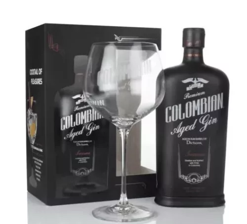 Dictador Columbian Aged Black Treasure Gin (0.7L 43%) + Pohár