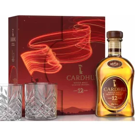 Cardhu 12 éves Whisky + 2 db Pohár (40% 0,7L)