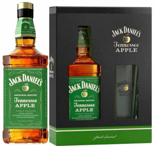 Jack Daniels Apple Whisky DD + Pohár (35% 0,7L)