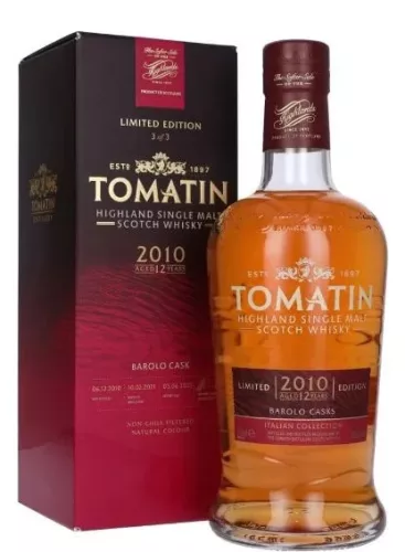 Tomatin 12 éves 2010 Limited Barolo Cask Whisky (43% 0,7L)
