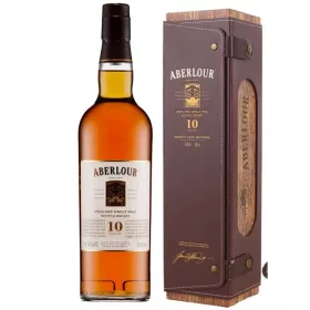 Aberlour 10 éves Whisky (Bőr doboz) (40% 0,7L)
