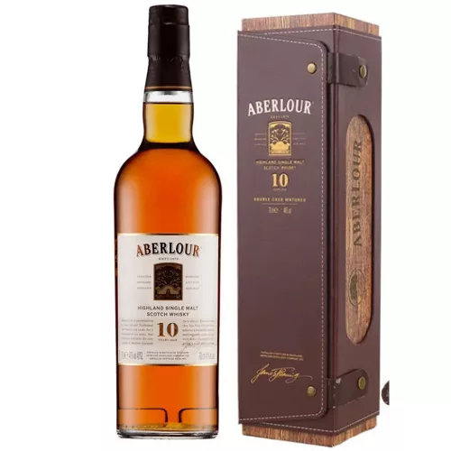 Aberlour 10 éves Whisky (Bőr doboz) (40% 0,7L)