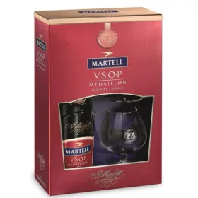 Martell Konyak VSOP Medallion DD + 2 pohár  (40% 0,7L)
