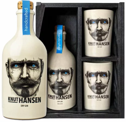 Knut Hansen Dry Gin + 2 db Bögre (42% 0,5L)