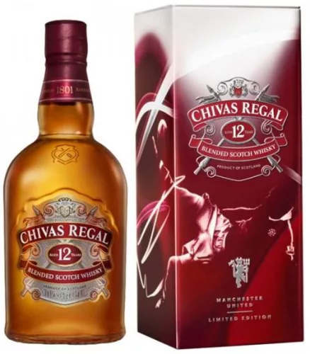 Chivas Regal 12 éves Manchester United Whisky Fém DD (40% 0,7L)