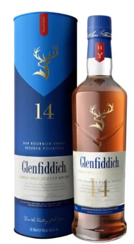Glenfiddich 14 éves Bourbon Barrel Reserve Whisky (0,7L 43%)