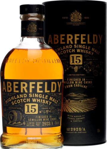 Aberfeldy 15 éves Cadillac Finish Whisky (43% 0,7L)
