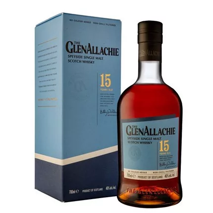 GlenAllachie 15 éves mini whisky (0,05L 46%)