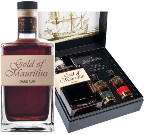 Gold of Mauritius Dark Rum + 2 db mini (0,7L 40%)