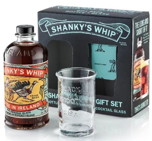 Shanky's Whip Black Irish Whiskey Likőr (DD+Pohár) (33% 0,7L)